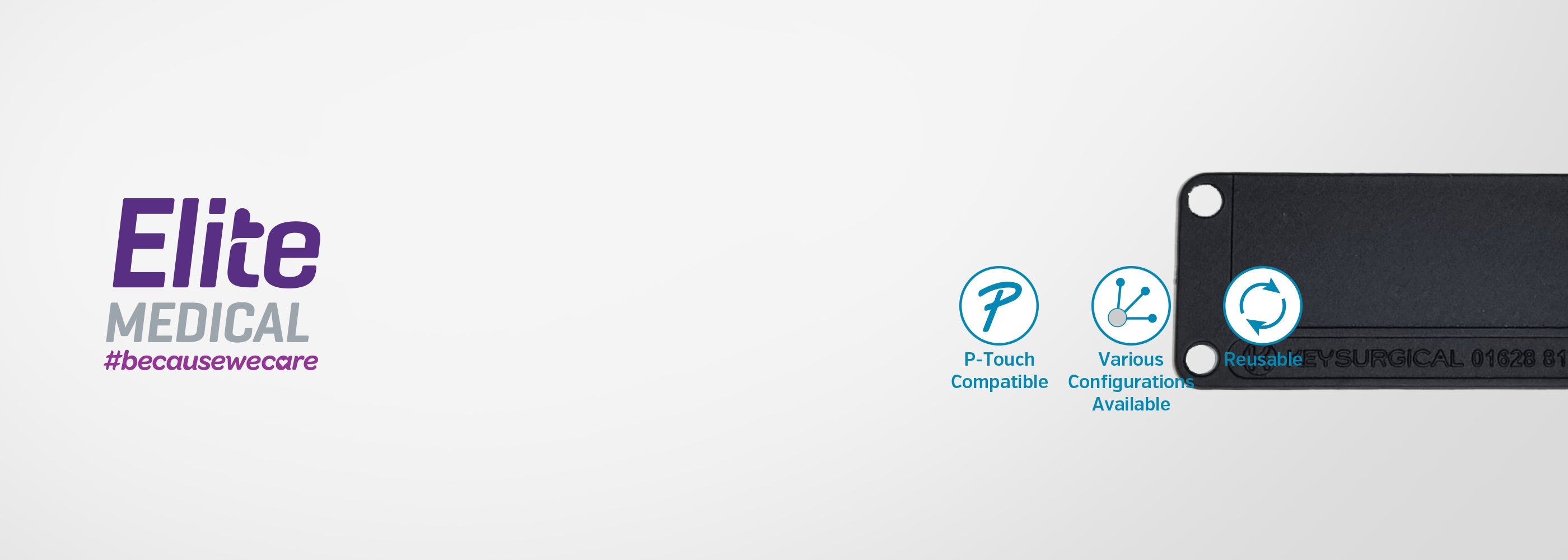 Key Surgical® Reusable Plastic Tray Tags Elite Medical