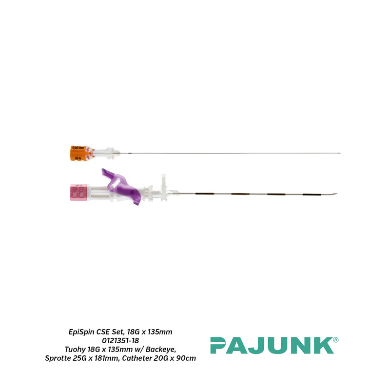 PAJUNK® EpiSpin CSE Set, Tuohy Tip & Catheter Sprotte® Tip for combined Spinal-Epidural Anaesthesia