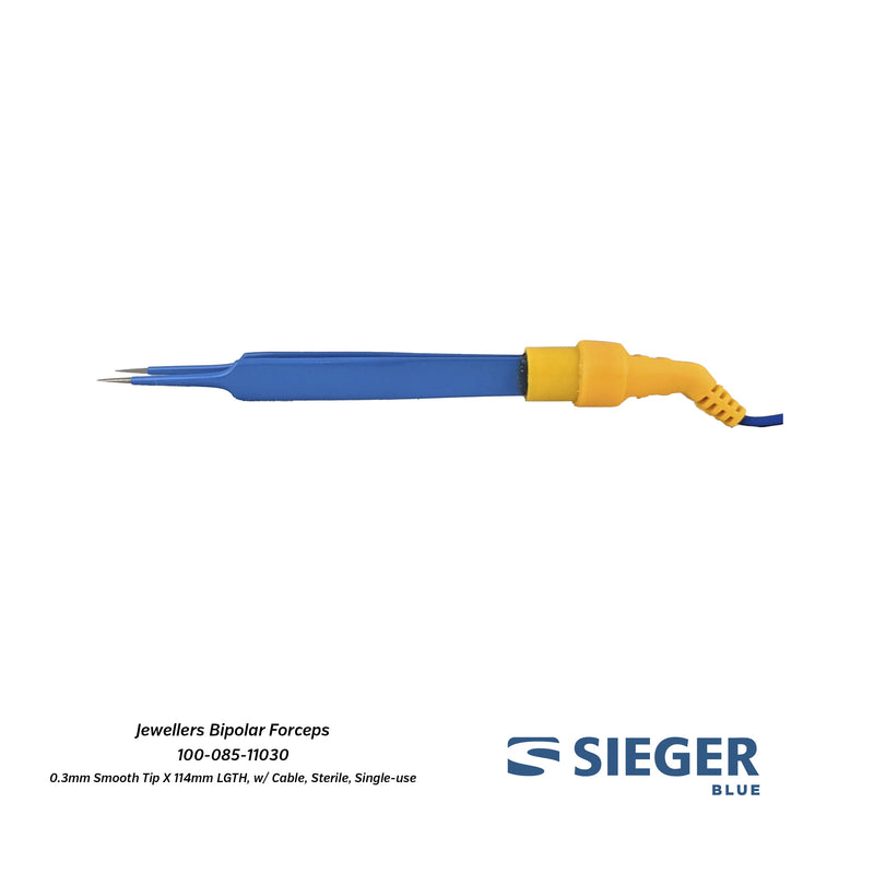 Sieger Blue® Jewellers Bipolar Forceps with Smooth Tip