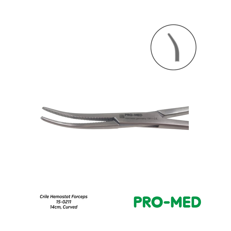 Pro-Med® Reusable Curved Crile Hemostat Forceps