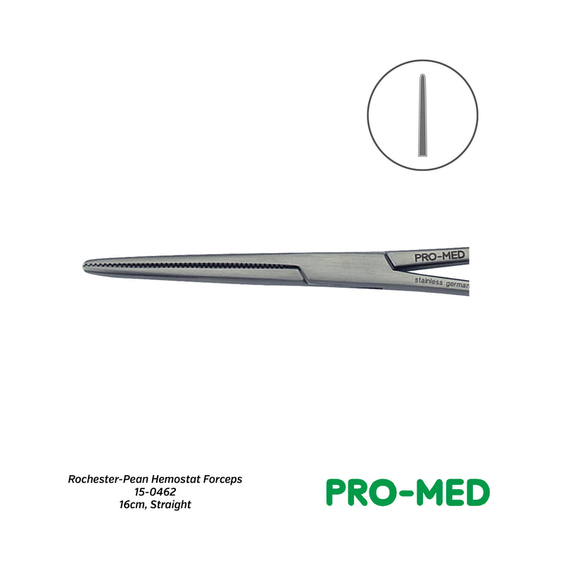 Pro-Med® Reusable Straight Rochester-Pean Hemostat Forceps