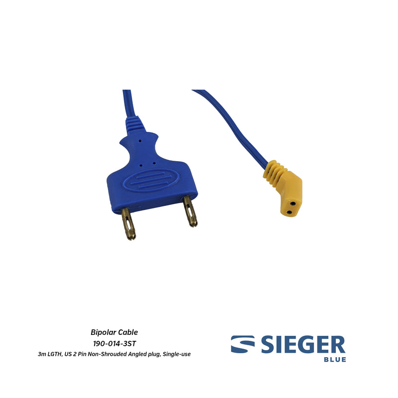 Sieger Blue® Bipolar Cable of Diathermy forceps for Electrosurgery Procedures