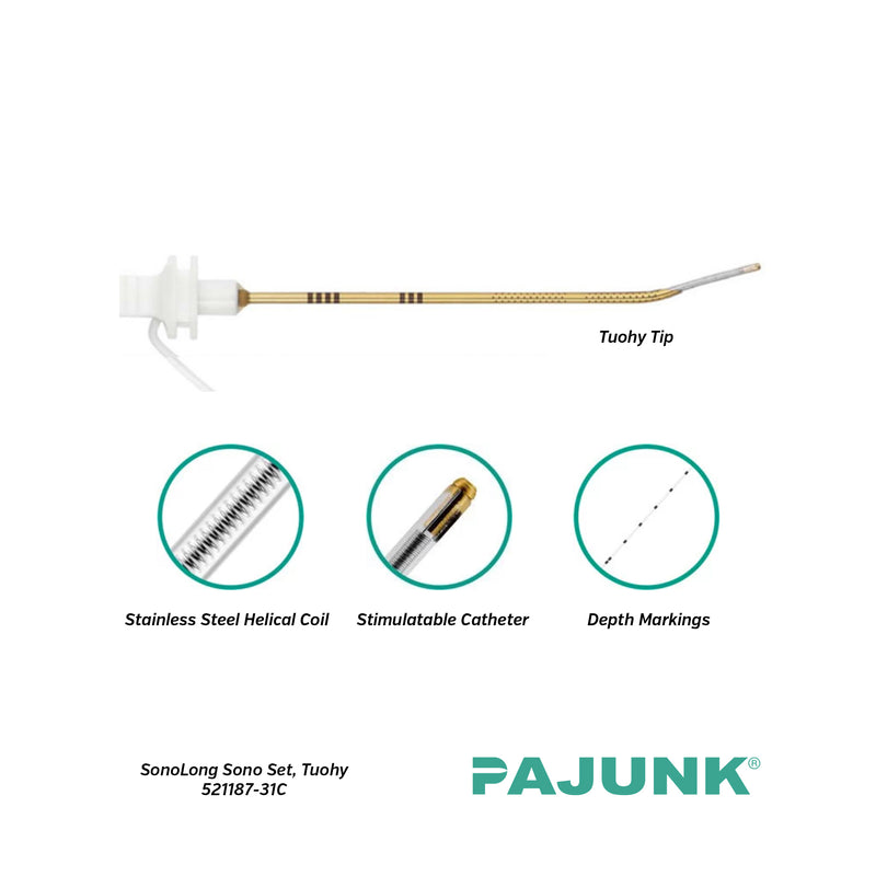 PAJUNK® SonoLong Sono Set with Tuohy Tip for Regional Anaesthesia