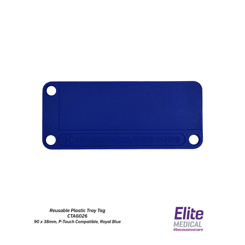 Key Surgical® Reusable P-Touch compatible Plastic Tray Tags for Medical Trays and Instruments