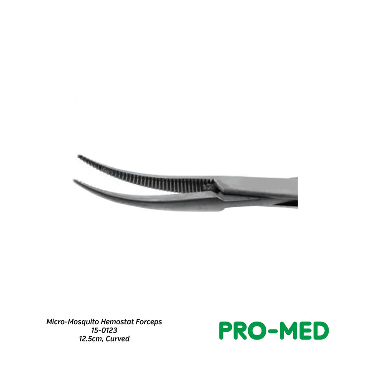 Micro-Mosquito Hemostat Forceps (12.5cm, Curved)