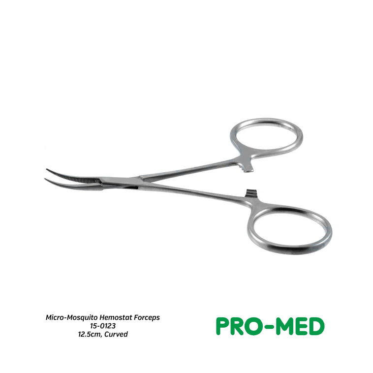 Micro-Mosquito Hemostat Forceps (12.5cm, Curved)