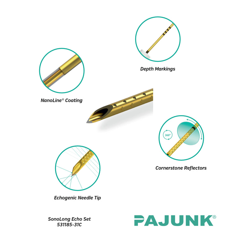 PAJUNK® SonoLong Echo Set with Tuohy Tip for Regional Anaesthesia