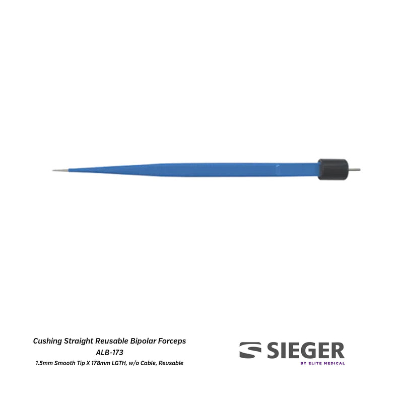 Sieger® Cushing Reusable Bipolar Forceps with Smooth Tip