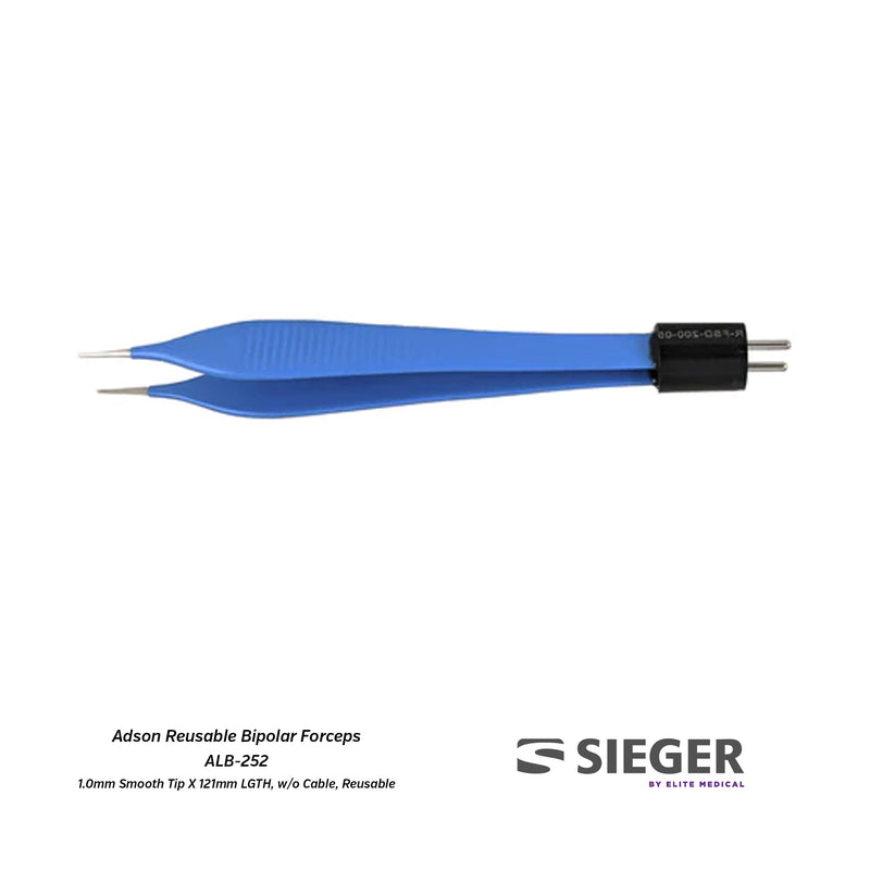Sieger® Adson Reusable Bipolar Forceps with Smooth Tip