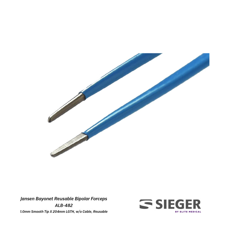 Sieger® Jansen Bayonet Reusable Bipolar Forceps with Smooth Tip