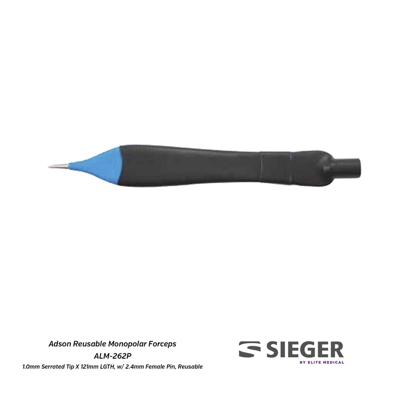 Sieger® Adson Reusable Monopolar Forceps with Serrated Tip 