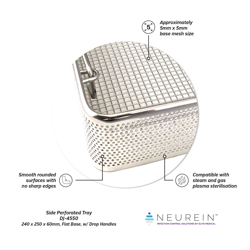 Neurein™ Surgical Side Perforated Tray for Instrument Sterilisation
