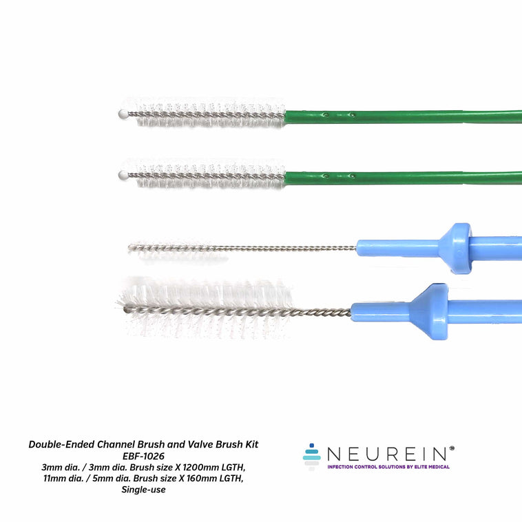 Neurein™ Double-Ended Channel Brush and Valve Brush Kit for Endoscopy Instruments