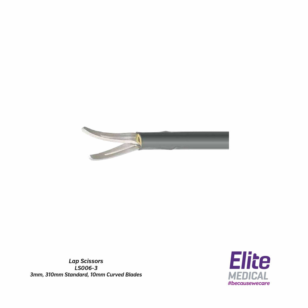 Labv Scissors LaproSurge® Lap Scissors (3mm, 310mm Standard, 10mm Curved Blades ...
