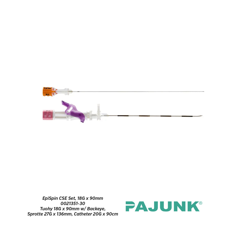 PAJUNK® EpiSpin CSE Set, Tuohy Tip & Catheter Sprotte® Tip for combined Spinal-Epidural Anaesthesia