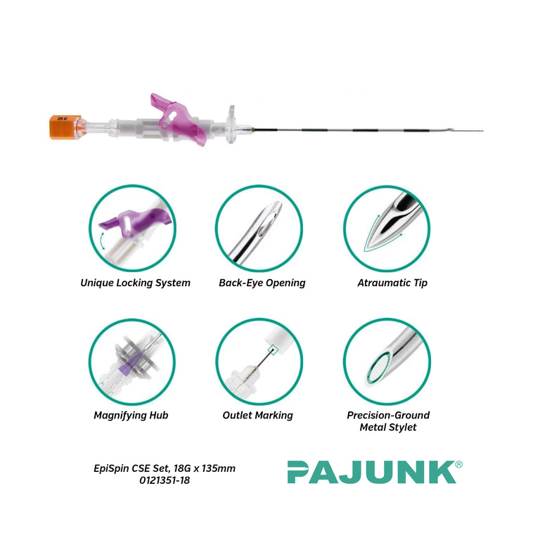 PAJUNK® EpiSpin CSE Set, Tuohy Tip & Catheter Sprotte® Tip for combined Spinal-Epidural Anaesthesia
