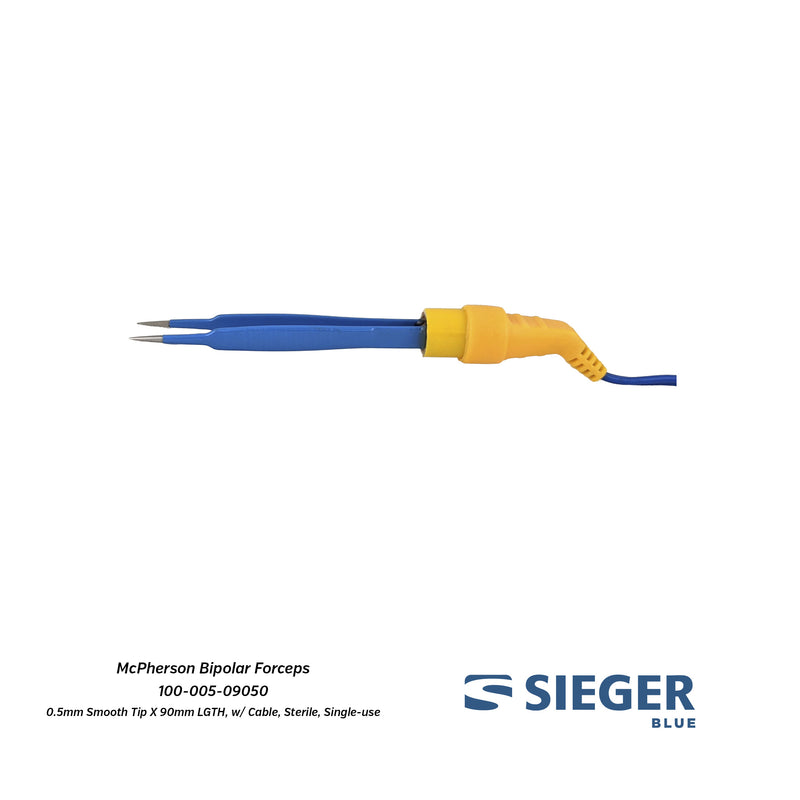 Sieger Blue® McPherson Bipolar Forceps with Smooth Tip