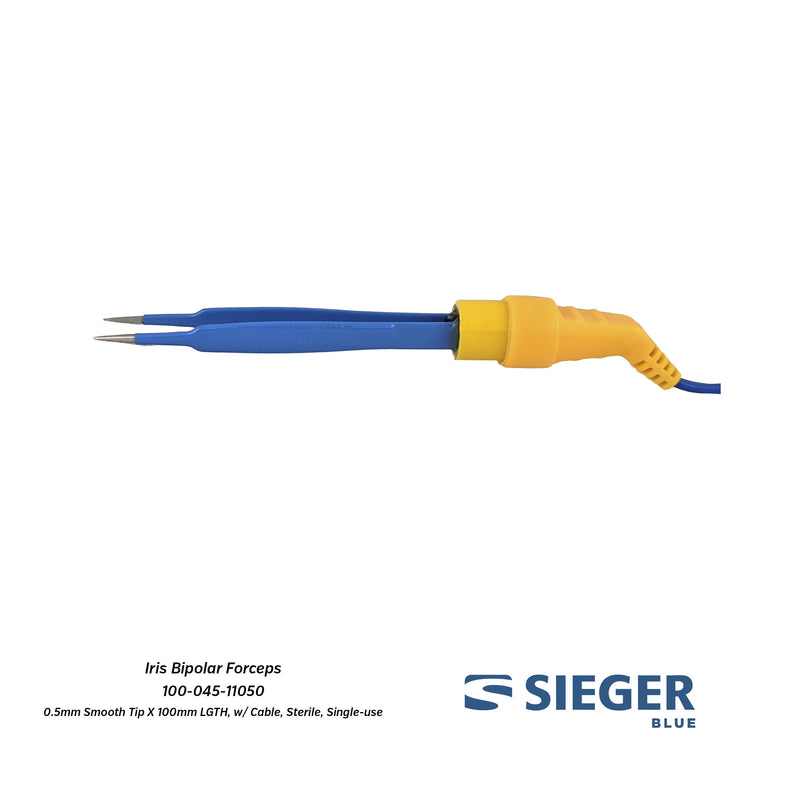 Sieger Blue® Iris Bipolar Forceps with Smooth Tip 