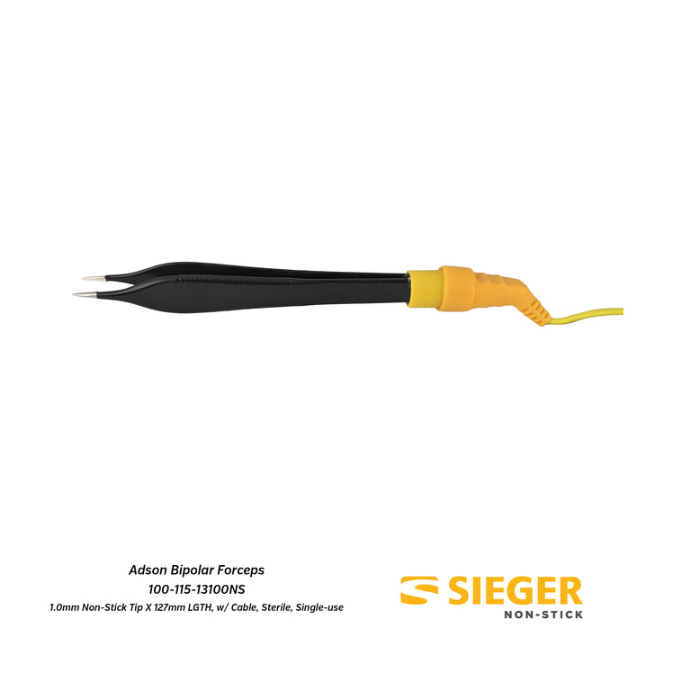 Sieger Non-Stick® Adson Bipolar Disposable Forceps with Non-stick Tip