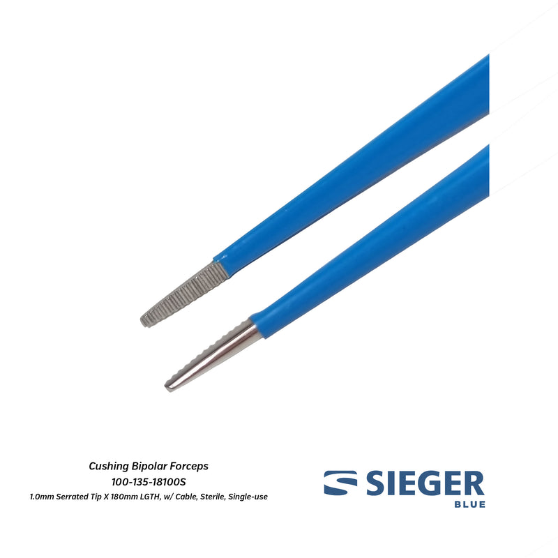 Sieger Blue® Cushing Bipolar with Serrated Tip 