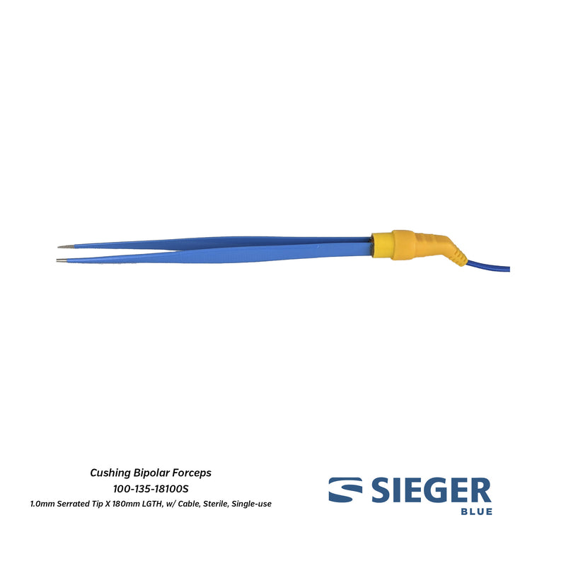 Sieger Blue® Cushing Bipolar with Serrated Tip 