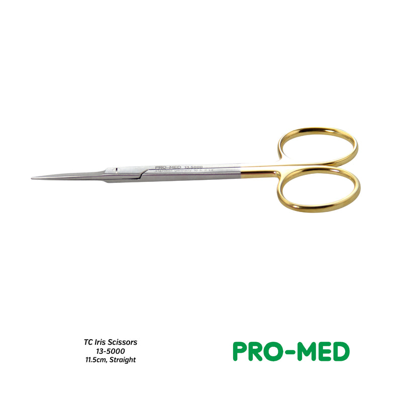 Pro-Med® Reusable Surgical Straight TC Iris Scissors 