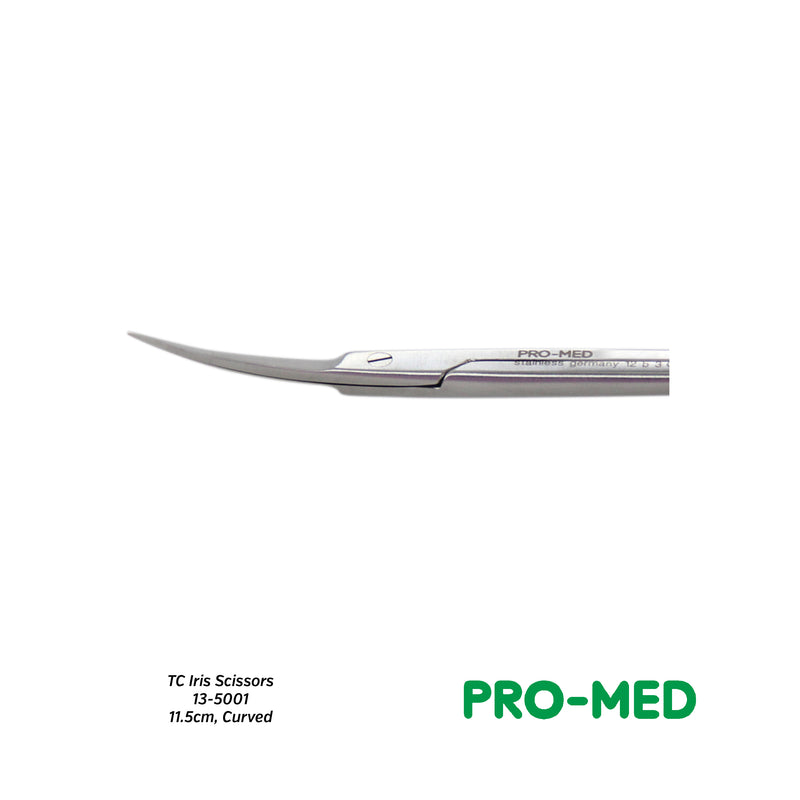 Pro-Med® Reusable Surgical Curved TC Iris Scissors