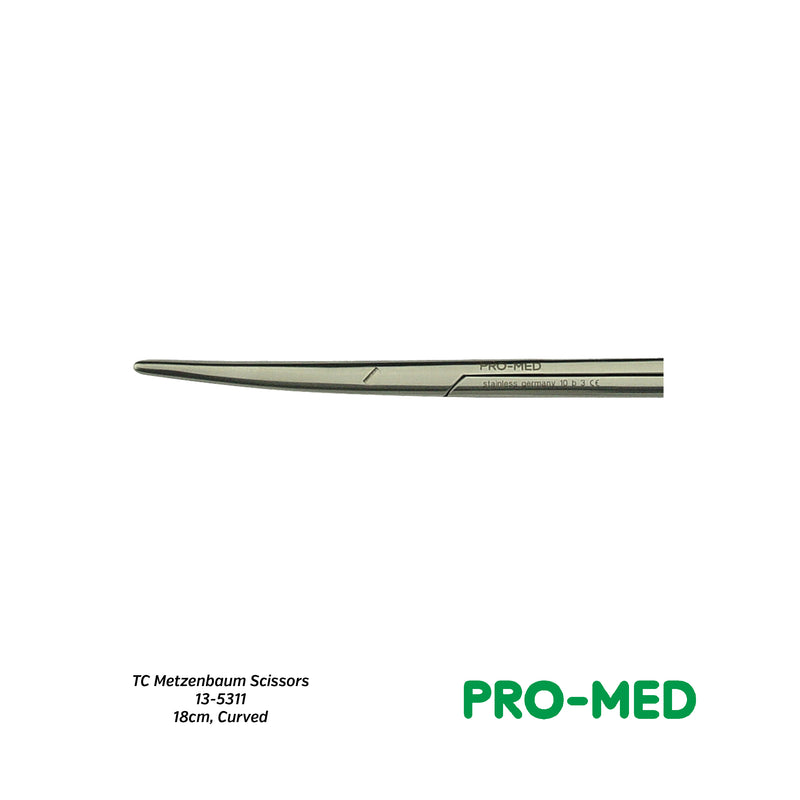 Pro-Med® Reusable Surgical Curved TC Metzenbaum Scissors