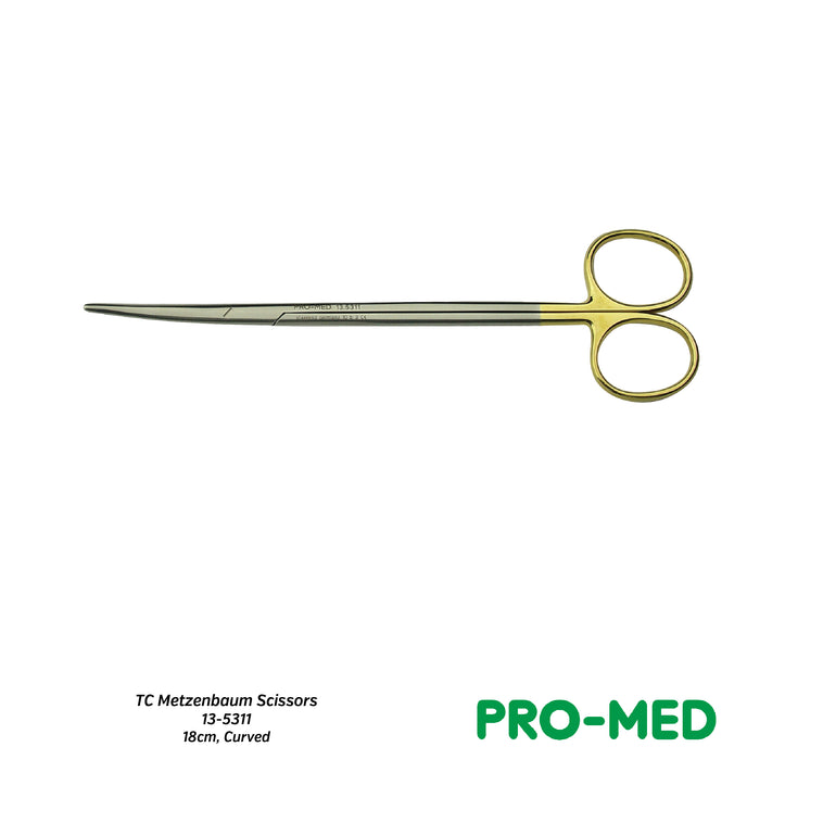 Pro-Med® Reusable Surgical Curved TC Metzenbaum Scissors