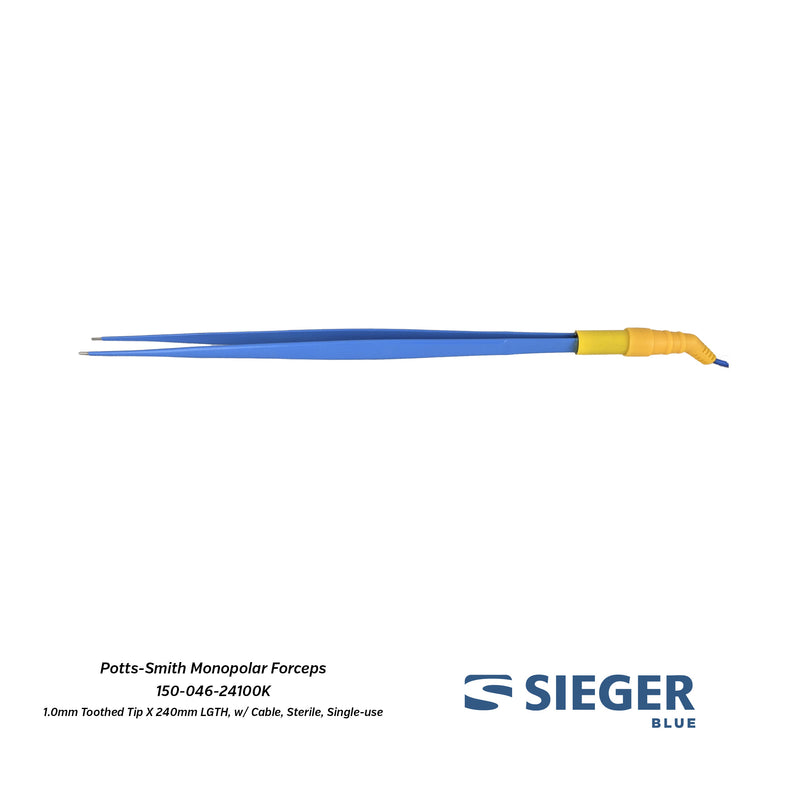 Sieger Blue® Potts-Smith Monopolar Forceps with Toothed Tip