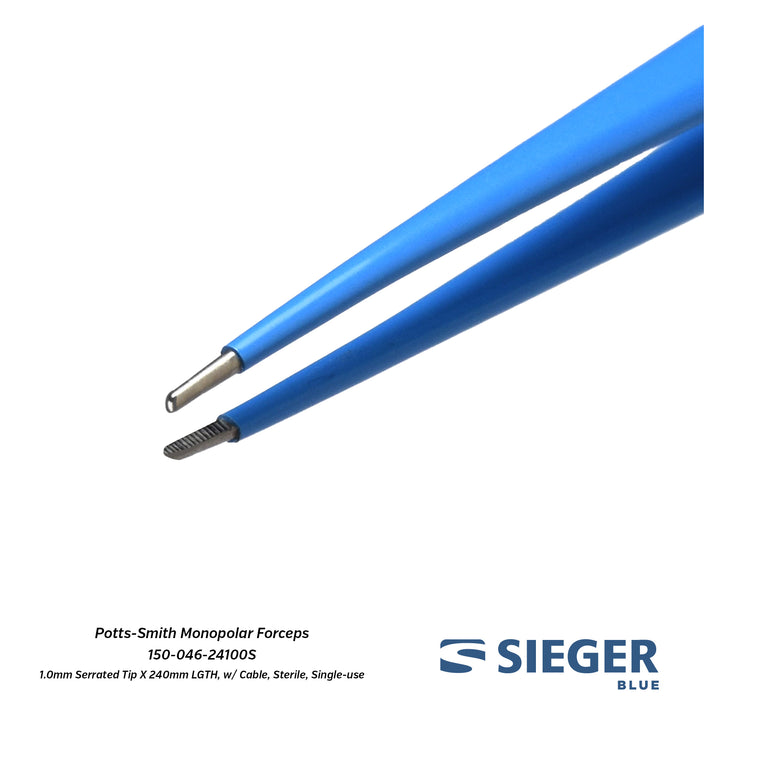Potts-Smith Monopolar Forceps (1.0mm Serrated Tip X 240mm LGTH)