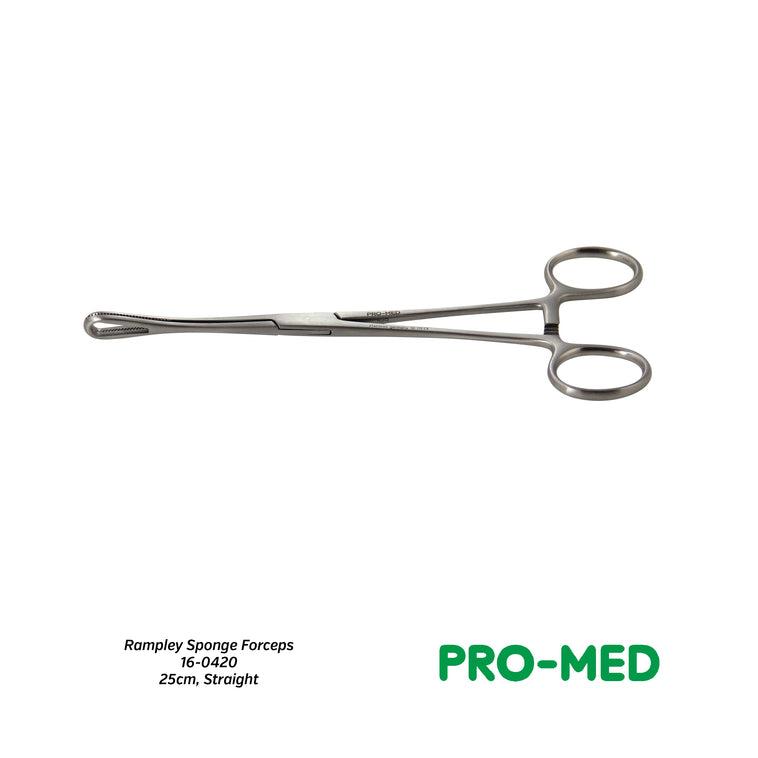Pro-Med® Reusable Straight Rampley Sponge Forceps