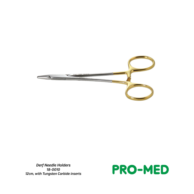 Pro-Med® Reusable Derf Needle Holder with Tungsten Carbide Inserts