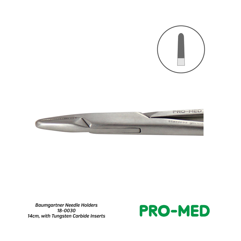 Pro-Med® Reusable Baumgartner Needle Holders with Tungsten Carbide Inserts