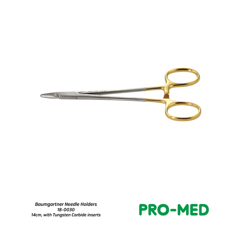 Pro-Med® Reusable Baumgartner Needle Holders with Tungsten Carbide Inserts