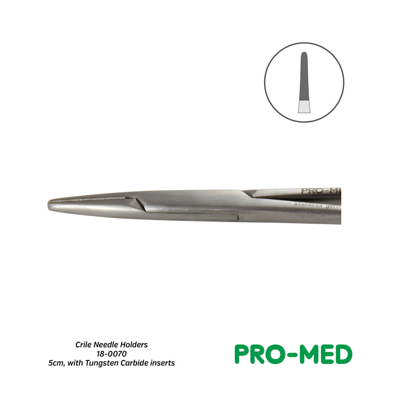Pro-Med® Reusable Crile Needle Holders with Tungsten Carbide Inserts