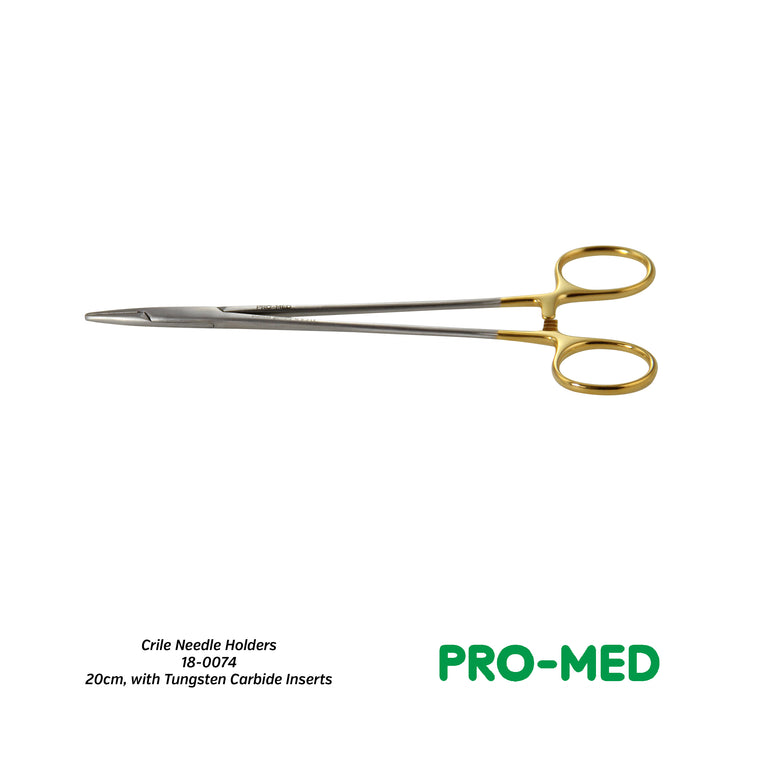 Pro-Med® Reusable Crile Needle Holders with Tungsten Carbide Inserts