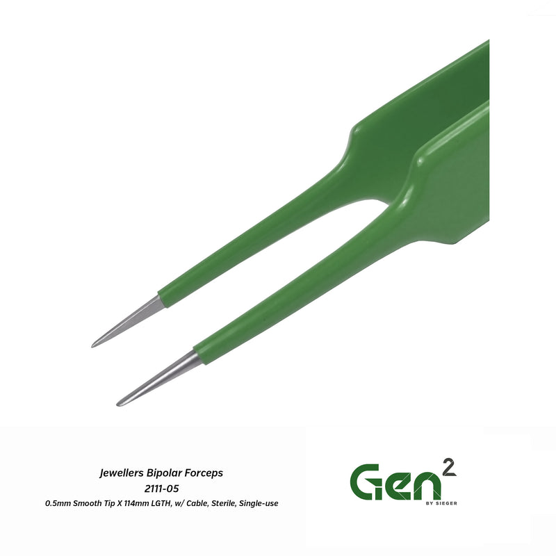 Gen2™ Jewellers Bipolar Forceps with Smooth Angled Tip