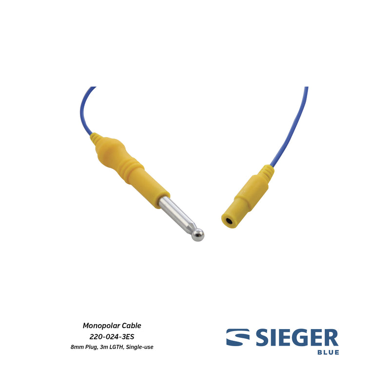 Sieger Blue® Monopolar Cable of Diathermy forceps for Electrosurgery Procedures