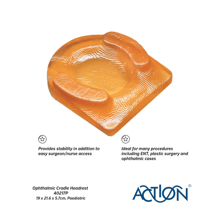 Action® Reusable Paediatric Ophthalmic Cradle Headrest with Centre Dish for Pressure Management 