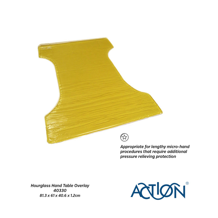 Action® Reusable Hourglass Hand Table Overlay for Pressure Management