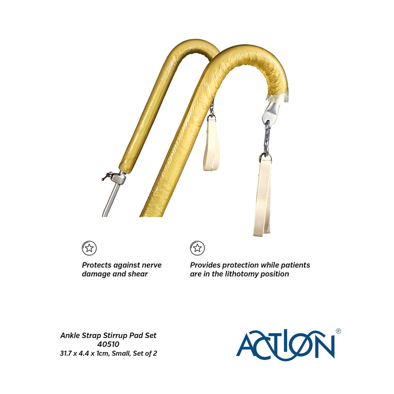 Action® Reusable Ankle Strap Stirrup Pad Set for Pressure Management 