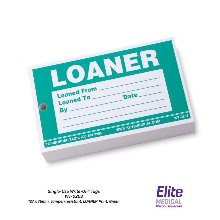 Key Surgical® Single-Use Write-On® Tags for Medical Trays and Instruments